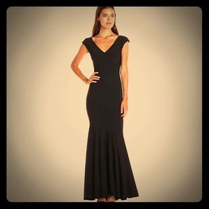 Betsy & Adam Classic Black Gown - New w/ Tags